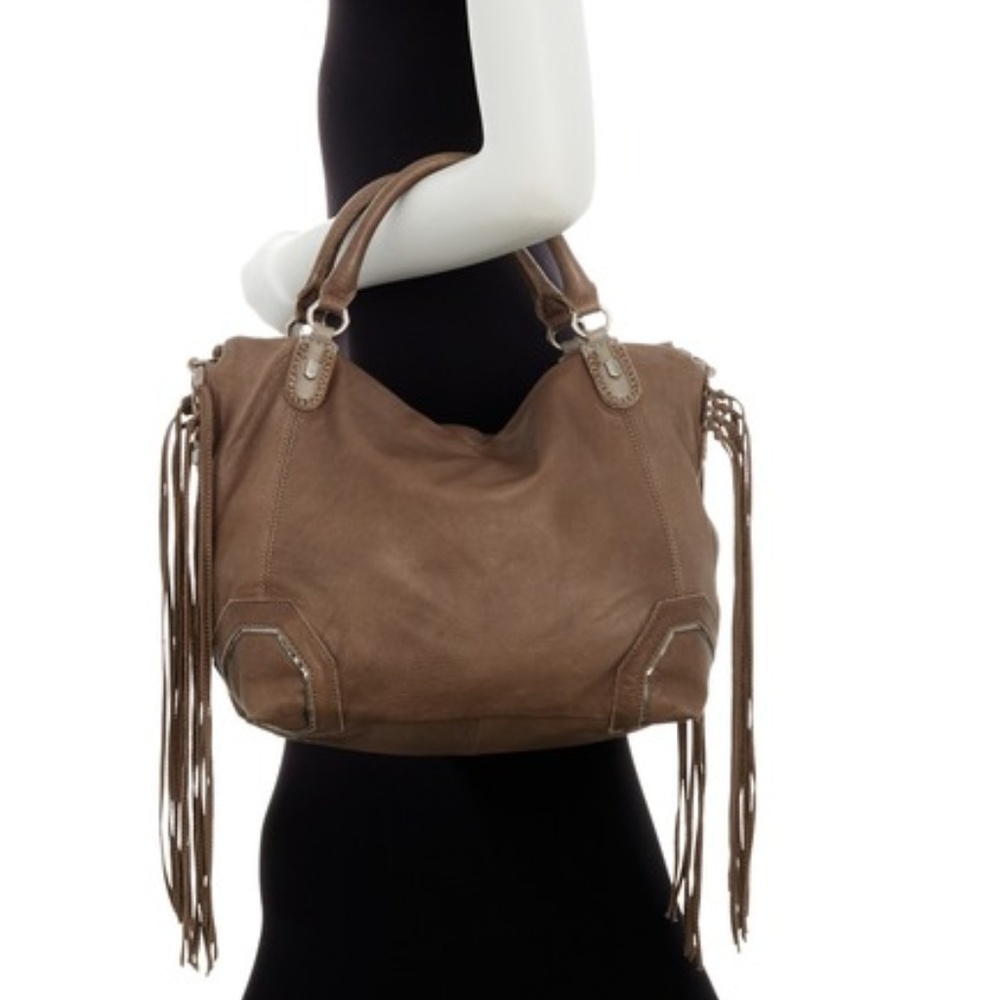 Liebeskind Berlin Kobe Blck Leather Fringe Satchel - Picture 8 of 8
